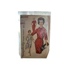 Vintage Simplicity 4036 Sewing Pattern – Misses Size 12, Bust 32 – Classic Style